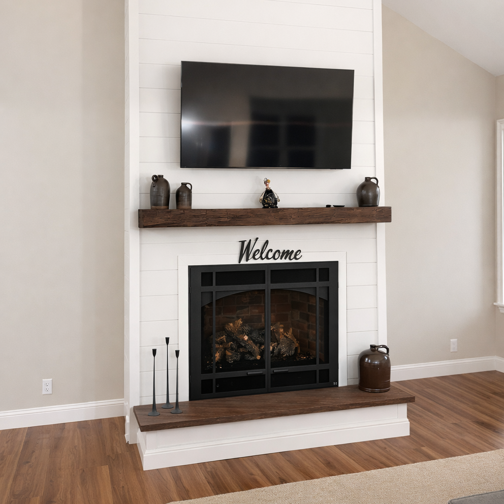 Fireplace after renovation by Creative Carpentry